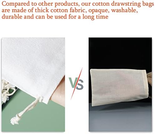 Advantez 20Pcs Cotton Drawstring Bags, 4x6 Inch Muslin Bags, Reusable Sachet Bag, Small Cloth Bags for Party Wedding Home Supplies Storage