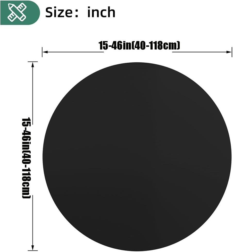 20" 24" 39" 42" Black Tempered Glass Table Top, Dining Table Top, Round Table Top Replacement Glass for Patio Table(Ø43cm/17)