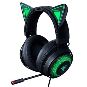 Image of Razer Kraken Kitty RGB USB Gaming Headset: THX 7.1 Spatial Surround Sound - Chroma RGB Lighting - Retractable Active Noise Cancelling Mic - Lightweight Aluminum Frame - for PC - Classic Black