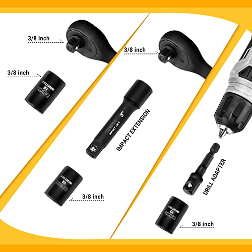 image for DEKOPRO 23-Piece Socket Wrench Set, 3/8