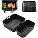 Produktbild 2 Stück Silikonform Heißluftfritteuse Zubehör für Philips Dual Basket Airfryer 3000-serie 6L/3L, 5000-Serie 6L/3L, 1×6L+1×3L Luftfritteusen Accessories für Philips Air Fyer NA350/00 NA550/00