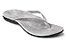 Vionic with Orthaheel Technology Womens Corfu Toepost Orthotic Sandal Silver Pixel Size 8