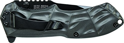 Smith & Wesson Black Ops Swblop3T 7.7In S.s. Assisted Opening Knife With 3.4In Tanto Point Blade And Aluminum Handle For Tactical, Survival And Edc #TOP1