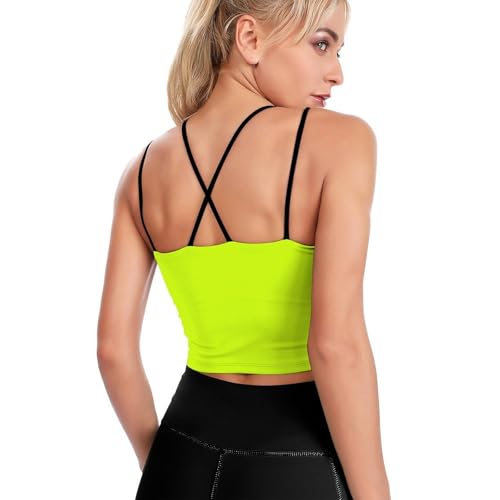 Girl's Low Neck Long Line Sports Bra Fashion Yoga Bra Crop Tank Top3