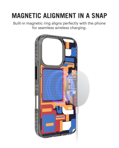 Image of DailyObjects Case for iPhone 16 Pro Max Compatible with Mag-Safe Wireless Charging, Stride 2.0 Cam-Era Slim Shockproof Back Cover with Inner Magnetic Ring