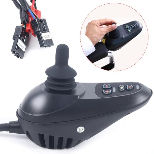 Joystick kontroler wózka inwalidzkiego, LED instrukcja obsługi joystick, wodoodporny, 4 klawisze do elektrycznych wózków inwalidzkich 24 V DC, akcesoria do joysticka