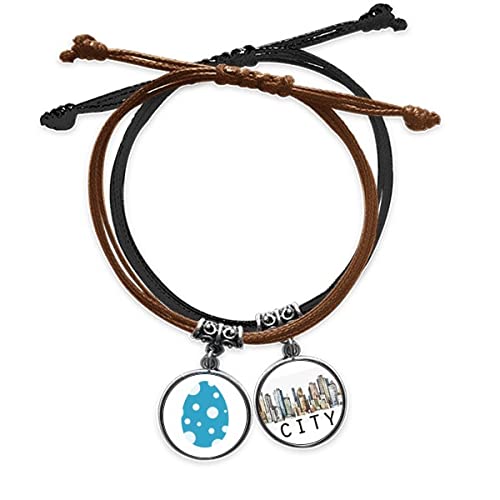 Bracelet corde et cuir oeufs de pâques pour festival religieux