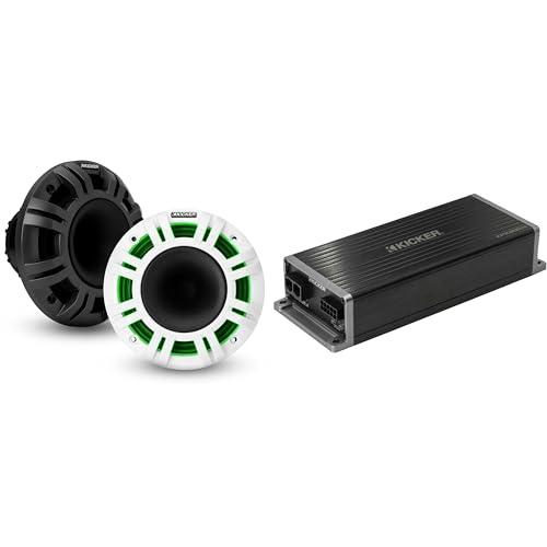 KICKER Marine KPX300.4 Amplificador y Parlantes LED Marine 6.5"