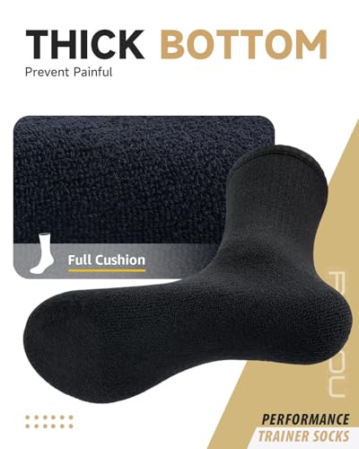 3 Pairs Merino Wool Walking Socks for Men Women Cushioned Anti Blister Wicking Hiking Socks for Running, Work4