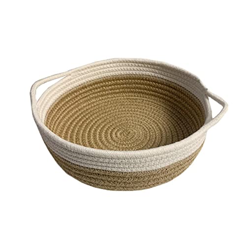 5pcs cesta de corda de algodão, cesta de armazenamento tecido, bandeja de tecido, cesta de tecido de