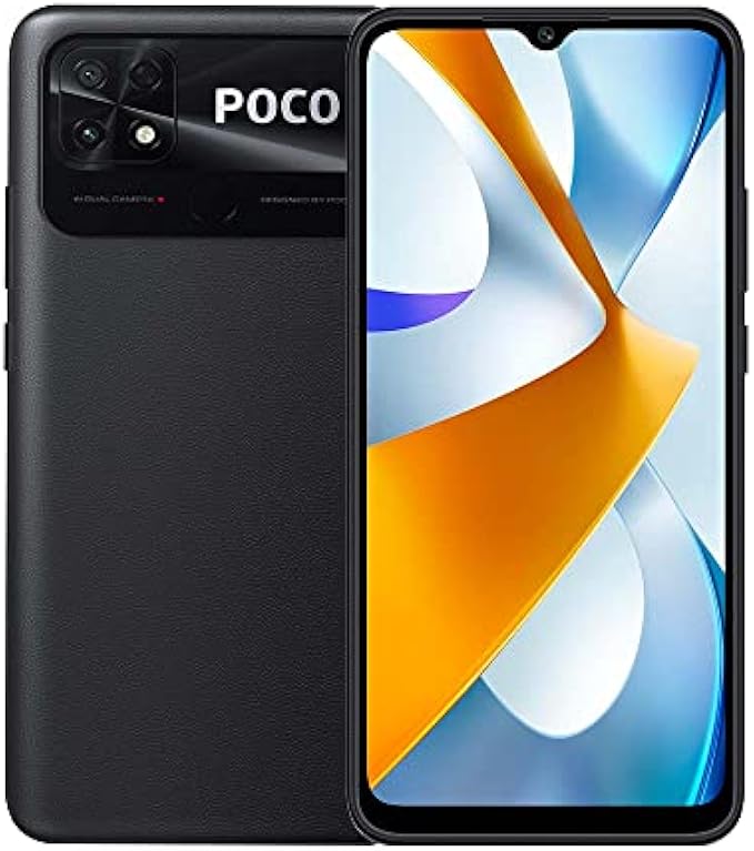 Poco C40 4G LTE 64GB + 4GB Global Version Unlocked 6.71" 6000mAh 13MP Dual Camera (Not Verizon Sprint Boost Cricket Metro At&T) + (w/Fast Car 51W Charger Bundle) (Power Black (Global Version))