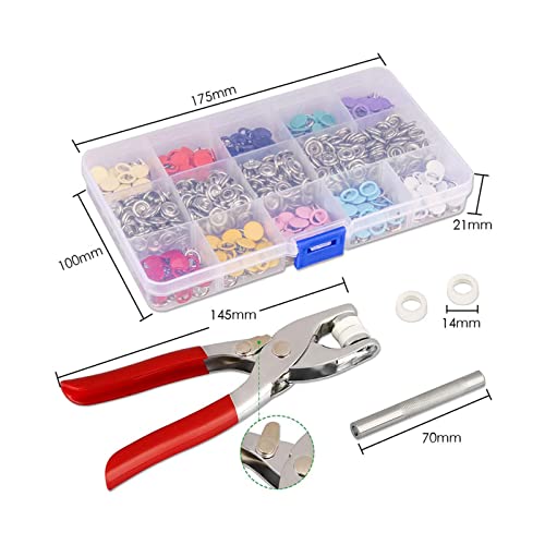Boutons-pression 9,5 mm creux et solides assurant une fixation durable
