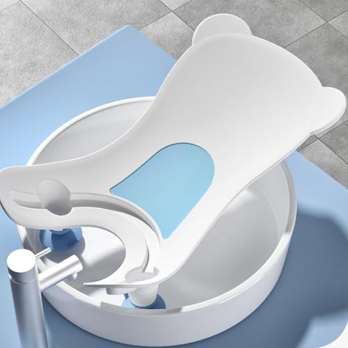 Image of Portable Infant Bath Quick Babies Buttock Washing Tool for Counter Sink Bathtub Daily Use Babies Butt Basin Ergonomic Infant Bathtub for Easy of Baby Buttocks Bathtub for Newborn (White, One Size)