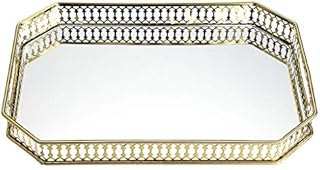 Sumnacon Vanity Cosmetic Makeup Mirror Tray Jewelry Trinket Tray for Dresser Bathroom Bedroom Countertop Organizer