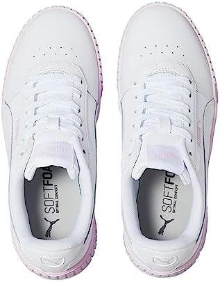 PUMA Women's Carina 2.0 Gradient Sneaker, White White-Pearl Pink, 9 | Image 4