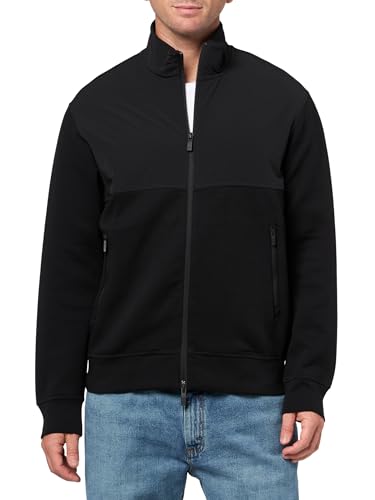 Armani Exchange Sudadera para Hombre, Manga Larga, Color Negro, Talla L, Negro, L