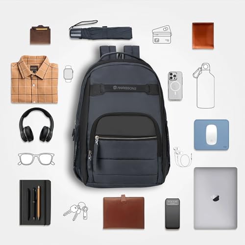 Image of HARISSONS Prizma Laptop Backpack | 35L | Durable & Travel-Ready | Elevated Laptop Protection | Office, Travel & Daily Commute