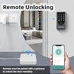 Tuya Gateway, WiFi Hub, Bluetooth Smart Home Bridge, Compatible avec 128 Dispositifs, Télécommande pour les serrures Tuya Smart, Blanc