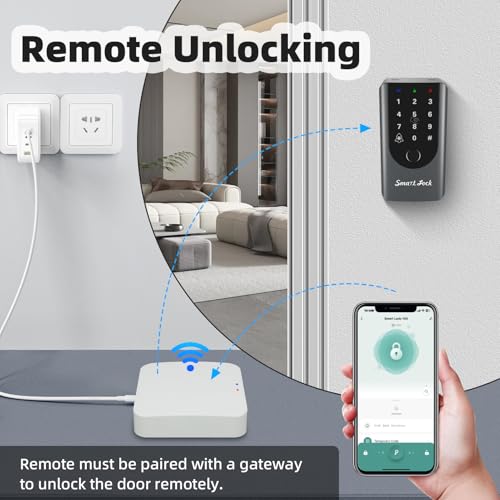 KENRONE Smart Gateway, Tuya App Remote Control, Smart Home Bridge Hub, Support Smart Key Box and Door Lock for Remote Unlocking (White) by KENRONE - Image 3