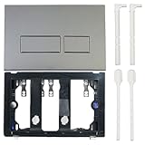 WC Drückerplatte, kompatibel mit Geberit Sigma, UP300 & UP320 Serien Betätigungsplatten, Doppelspülung ausgestattet mit Spülhebel-Set und Einbaurahmen Doppelbetätigungsplatte WC Spülkasten Ersatzteile
