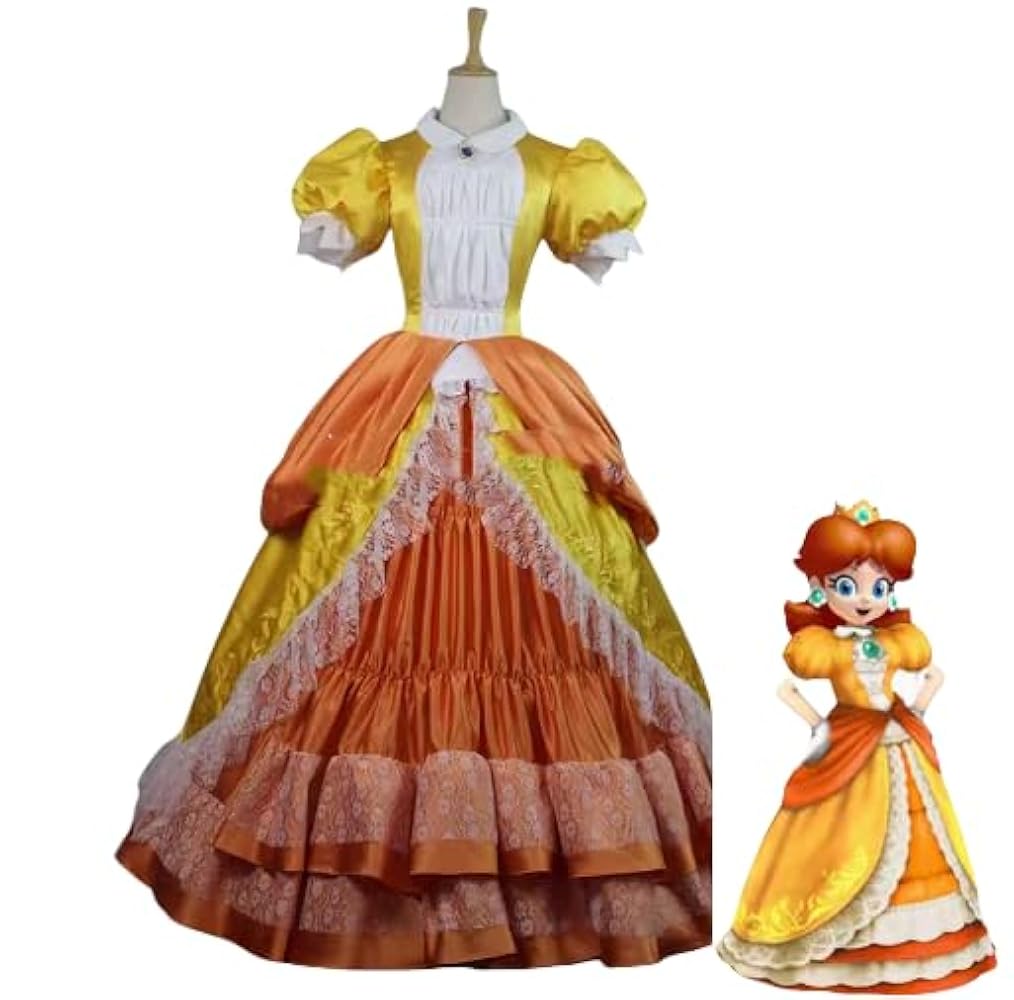 スーパーマリオ　ピーチ姫コスプレ衣装　最終値下げ スーパーマリオ ピーチ姫コスプレ衣装 最終値下げ - メルカリ