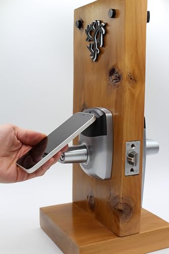 RFID Commercial Lever Door Lock, Access Control System App, Includes 2 NFC keycards (Left-Hand)