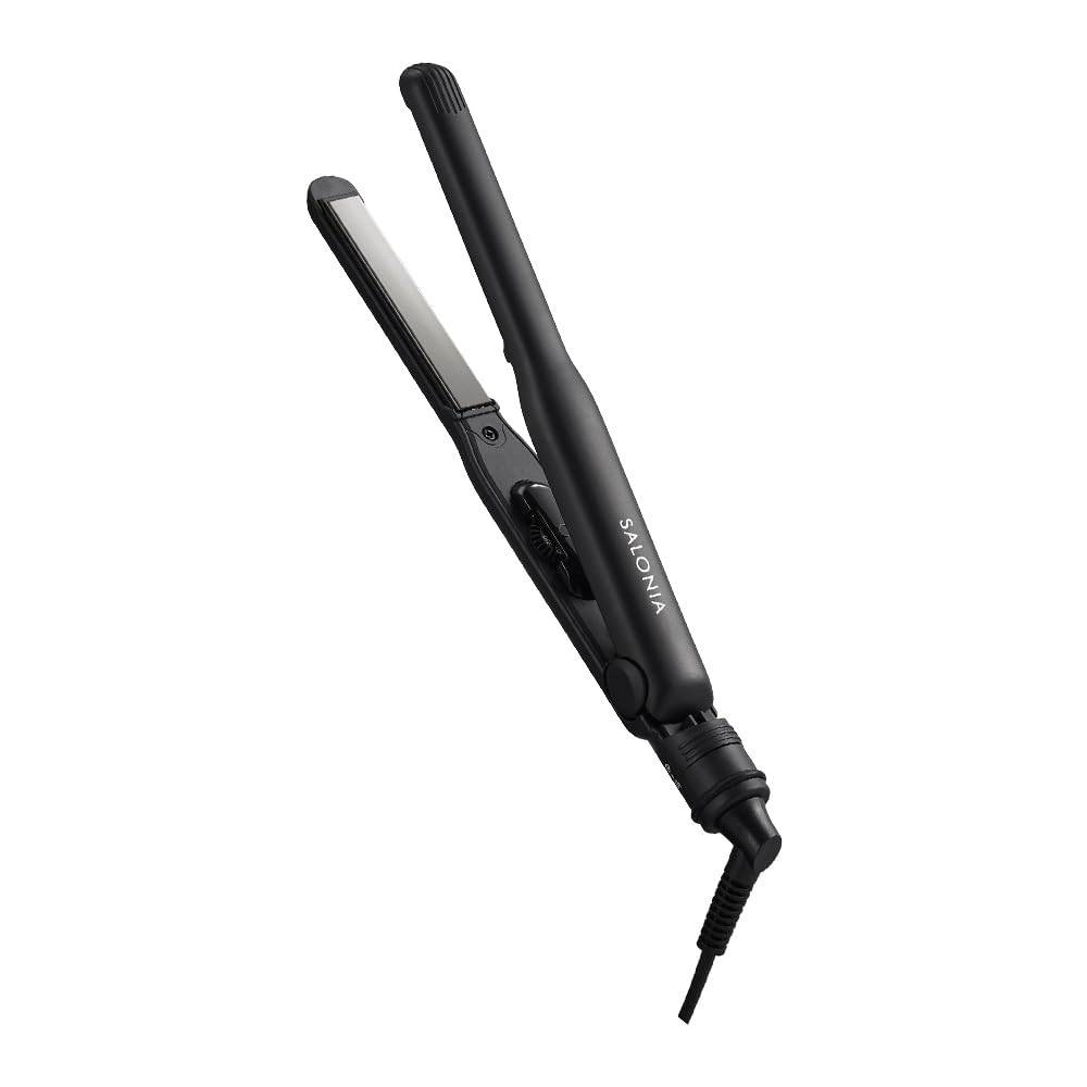 Salonia SL-004S Straight Iron, Hair Iron, 0.6 inches (15 mm), International Compatible, Black : Beauty