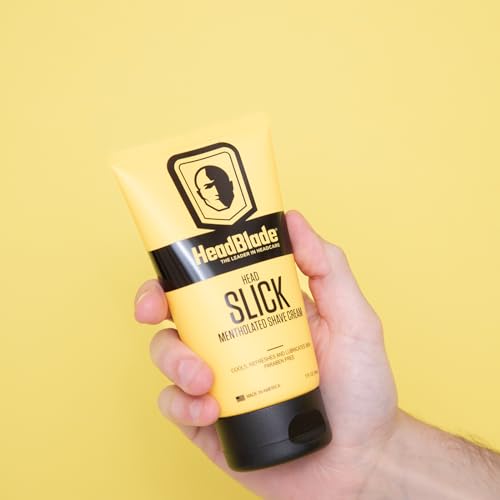HeadBlade HeadSlick Shave Cream 5 oz for Smooth Head shaving for Bald Men, Helps with Irritation, Redness, & Razor Burn