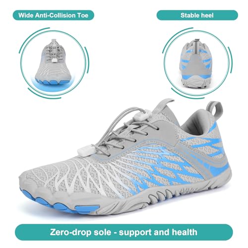 Image of Hike Barefoot Shoes for Women Men Non-Slip Breathable Walking Shoes Wide Toe Box Comfortable Athletic Footwear