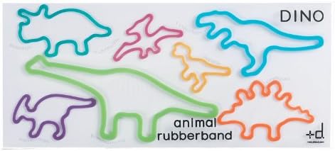 Animal Rubber Bands Dinosaur Shaped Set Made in Japan