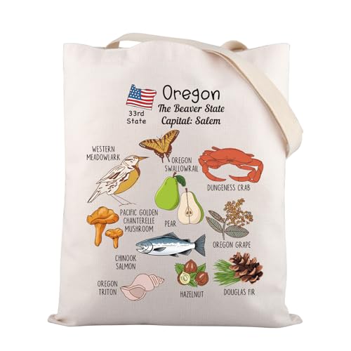 Zuo Bao Salem Travel Tote Bag Oregon Gift The Beaver State Nature Shopping Bag Oregon Lover Gift Salem Souvenir