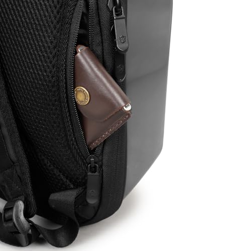 Image of Royal Enfield Hard Case GT V2 Backpack | Durable Hard Shell Front - Moulded ABS construction | Secure Laptop Compartment | Sternum strap- slider trims & secure snap buckle|20 L capacityBLACK One Size