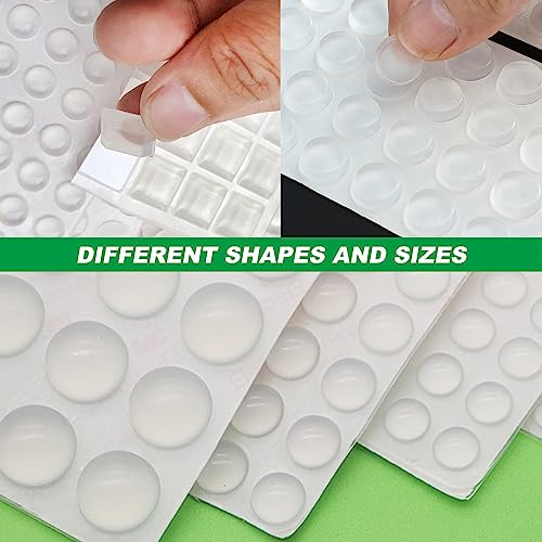Gummipuffer Transparent Selbstklebend Gummifüße 200 STK Elastikpuffer Klein Glas Gummi Gumminoppen für Türen Möbel Glasplatten