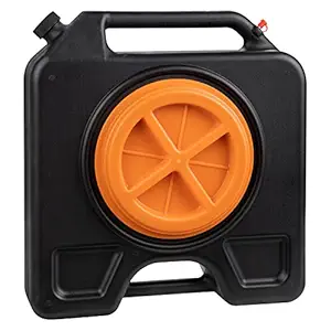 Groz Portable Oil Drain Pan |14.25 LTR | Quart Drain Pan for Car, Bikes, Mini Trucks | Safe and Spill-Free | Two Way Storage | Large 8? (200mm) Opening | ODP/15