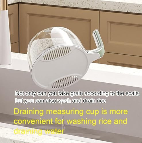 Image of Wall Mounted Cereal Food Dispenser For Kitchen 6 Grid Dry Food Dispenser Space Saving Food Storage Containers for Cereal, Rice, Nuts, Candy (GREY)