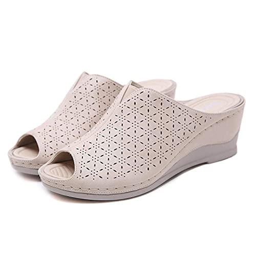 Sandales de coin amortissantes et ultra confortables avec semelle compensée anti-choc pour femme