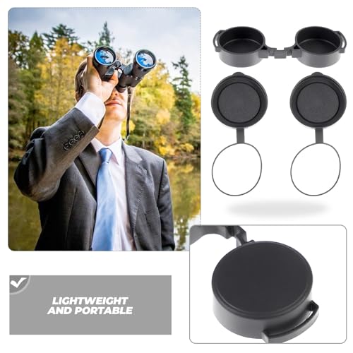 Parliky Waterproof Rubber Objective Lens Caps for Binoculars and Monoculars Easy to Install Protective Eyepiece Covers for Outdoor Use 3 Pieces - Thumbnail 4