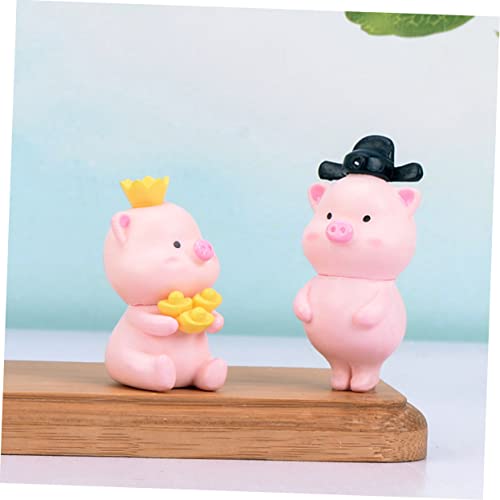 Miniatures de cochon mignon pour bonsaï et décoration de table basse de salon