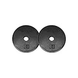 Yes4All 1-inch Cast Iron Weight Plates for Dumbbells – Standard Weight Disc Plates (5 lbs, Set of 2)