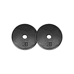 Yes4All Standard 1-inch Cast Iron Weight Plates 5, 7.5, 10, 15, 20, 25 lbs (Single & Pair)