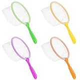 katmerio 4 Stück Fischernetz Kinder, Schmetterlingsnetz kinders Kescher, Kinder-Insektenfängernetze, Kinderkescher zum Strandspielzeug, Käfer und Schmetterlingsfang