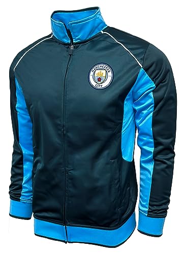Icon Sports Compatible With Manchester City Jacket For Boys, Licensed M. City Soccer Track Jacket Youth Sizes3