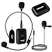 Auricular inalámbrico Lavalier Sistema de micrófono/micrófono de Clip/micrófono de pie, micrófono inalámbrico con Funda de Almacenamiento para iPhones, Ordenador, cámara, Amplificador de Voz