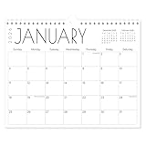 Calendar 2026-2027 - 15-Month Wall Calendar from April 2026 to June 2027, 14'' x 11'' Hanging Calendar 2026-2027 with Holiday Marked, Premium Paper for Organizing, Black Large Word