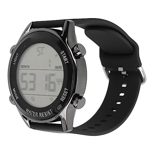 HERCHR Digitale Chronographenuhr, Yacht-Renn-Timer, WR50M wasserdichte, Leuchtende Outdoor-Sport-Chronographenuhr Mit Großem Bildschirm(Schwarz)