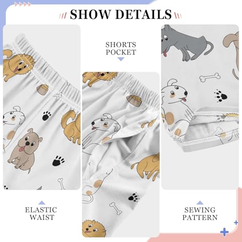 Dogs Hand Drawn Doodle Boys Pants for Kids Jogger Pants with Pockets S-XL4