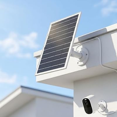 Solar Panel for Security Cameras, Waterproof Outdoor Solar Charger with Adjustable Mount (8W-Pack)