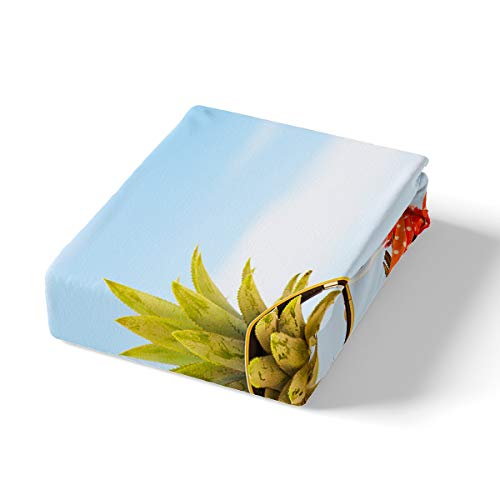 Tropical-Fruit-Bedding-Set-3pcs-for-Kids-Boys-Teens-Two-Pineapples-on-Beach-Printed-Comforter-Cover-Microbifer-Polyester-Duvet-Cover-Set-1-Duvet-Cover-2-Pillow-CasesFull-Size 41RWnDoT1nL