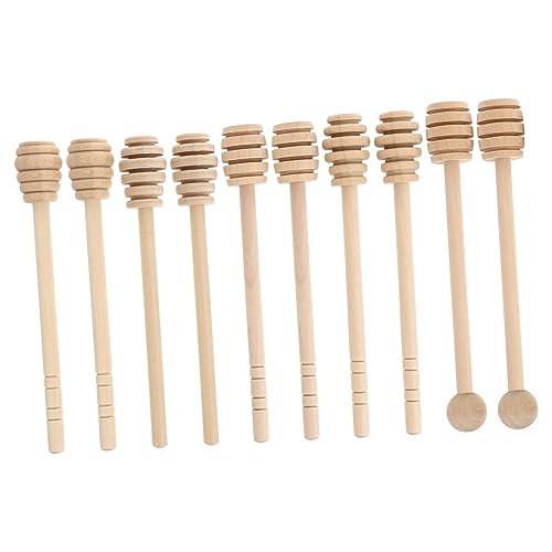 Unomor 10Pcs Honey Stirrer Honey Dippers for Syrup Viscous Liquids Design for Weddings Parties Homemade Honey