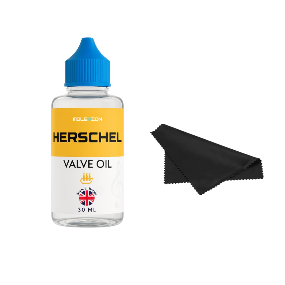 Molevion Herschel Valve Oil 30ml, Premium Fast-Action Lubricant for Trumpet Cornet, Euphonium & Other Brass Instruments